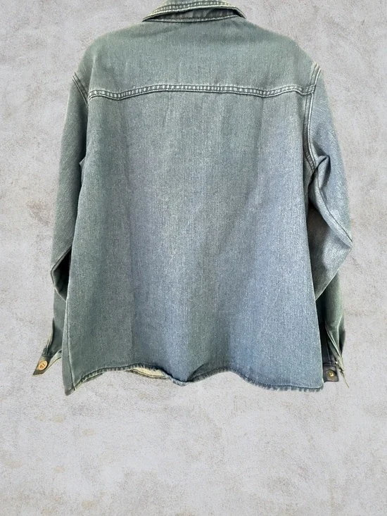 NWT Oyrosy Jean Button Up - Picture 2 of 4